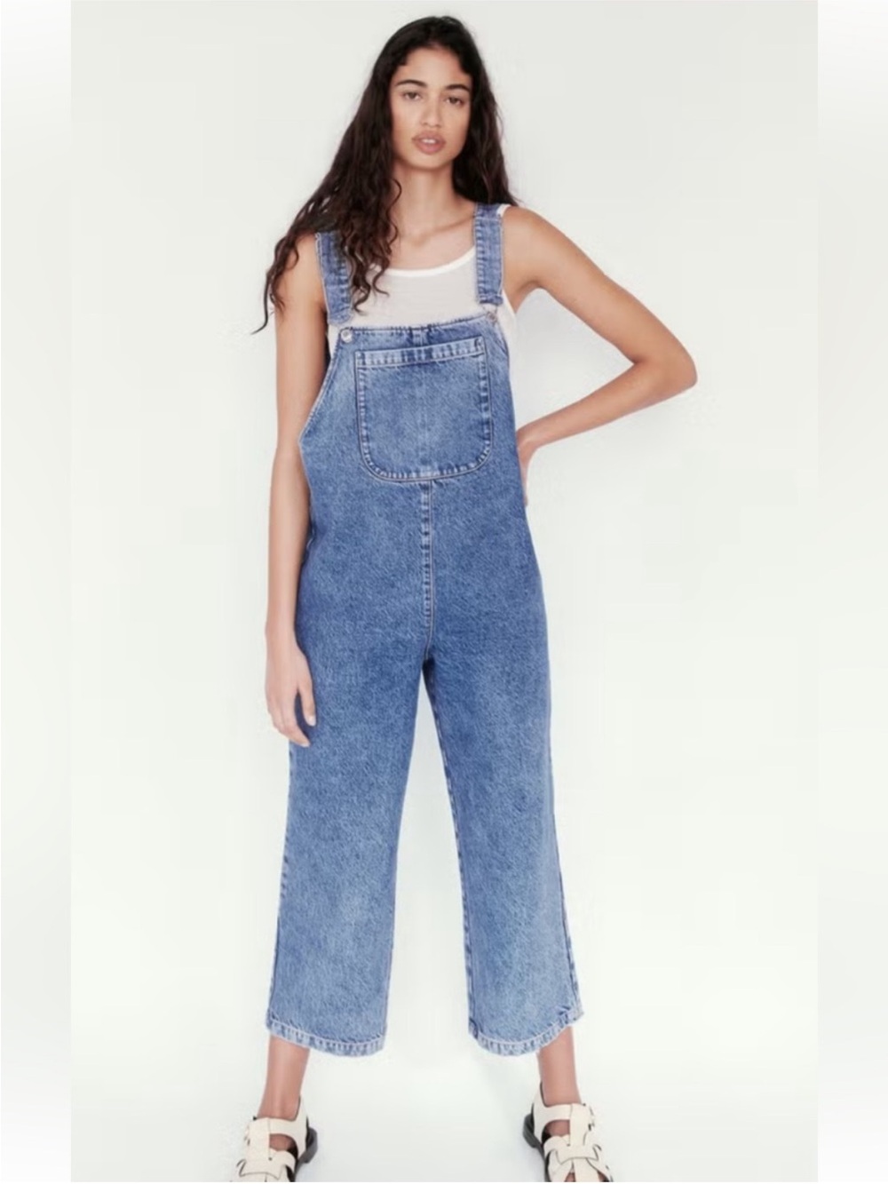 Zara Women's Jumpsuit Denim Size M Summer Trendy Vacation Travel